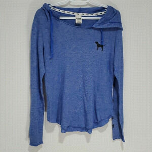 Pink Victoria's Secret blue xs long sleeve hoodie